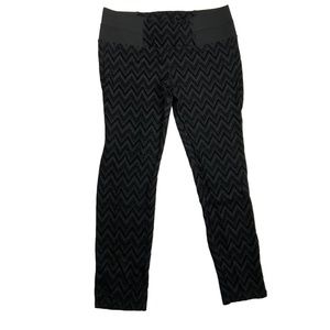 One 5 One Black Chevron Leggings Sz L